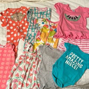 7 Piece Bundle Short and long sleeve 6-9 month old